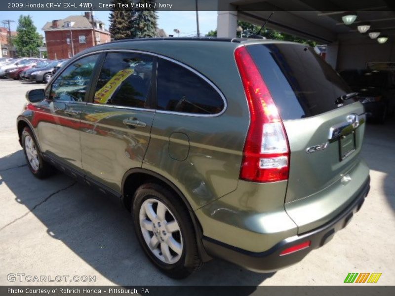 Green Tea Metallic / Ivory 2009 Honda CR-V EX-L 4WD