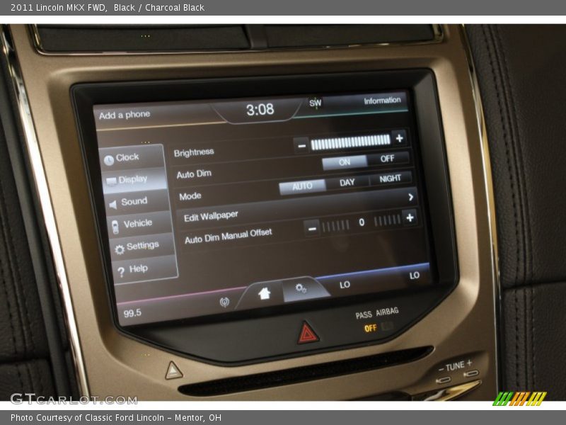 Black / Charcoal Black 2011 Lincoln MKX FWD