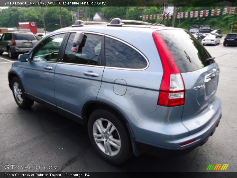 Glacier Blue Metallic / Gray 2010 Honda CR-V EX-L AWD