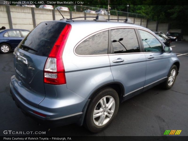 Glacier Blue Metallic / Gray 2010 Honda CR-V EX-L AWD