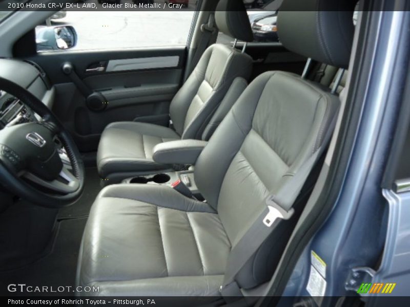 Glacier Blue Metallic / Gray 2010 Honda CR-V EX-L AWD