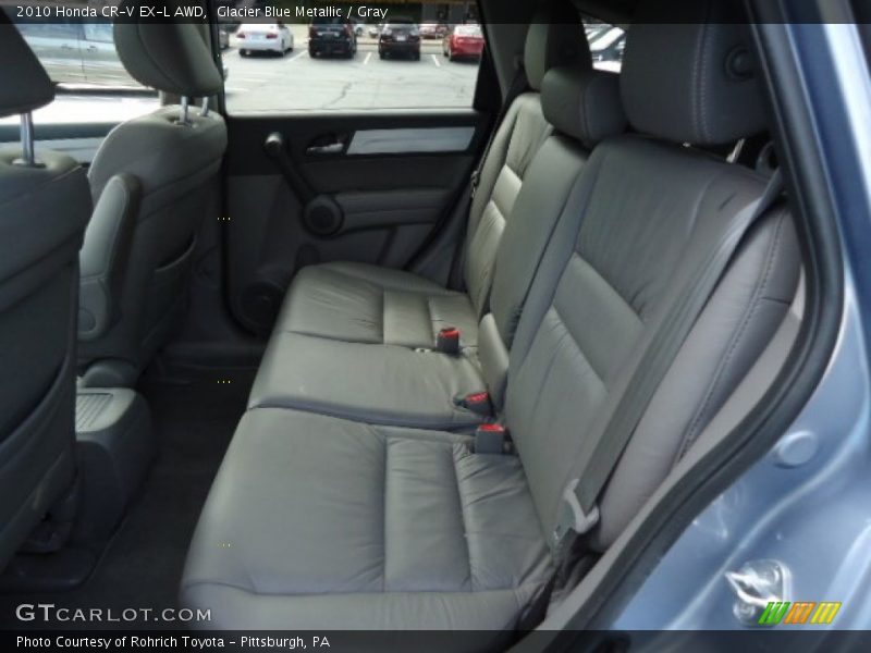 Glacier Blue Metallic / Gray 2010 Honda CR-V EX-L AWD