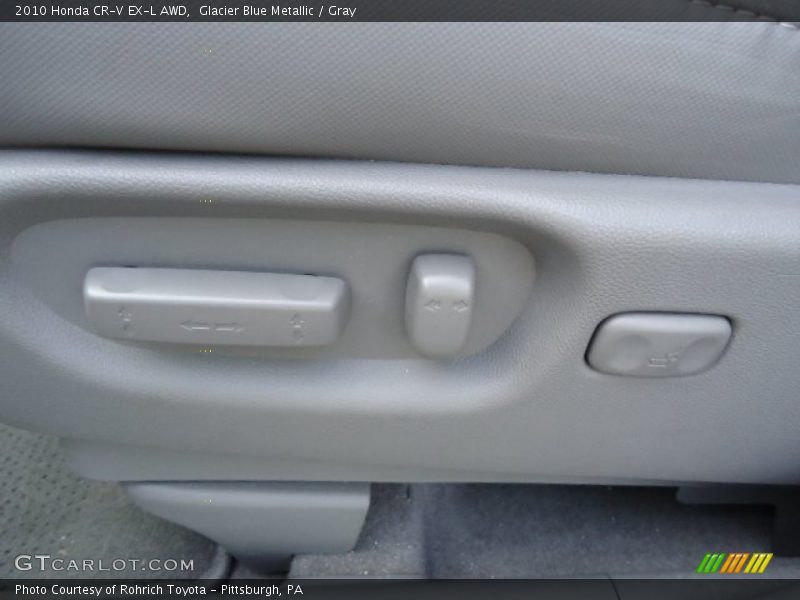 Glacier Blue Metallic / Gray 2010 Honda CR-V EX-L AWD