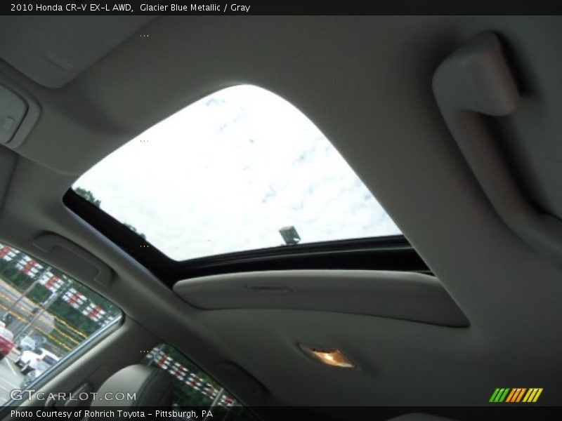 Glacier Blue Metallic / Gray 2010 Honda CR-V EX-L AWD