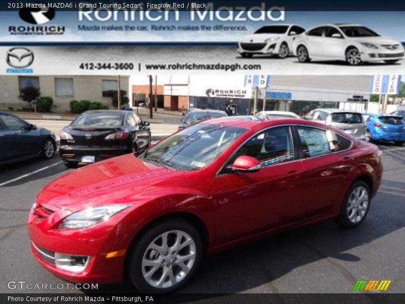 Fireglow Red / Black 2013 Mazda MAZDA6 i Grand Touring Sedan