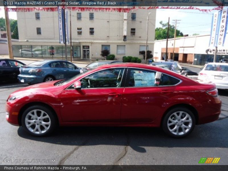 Fireglow Red / Black 2013 Mazda MAZDA6 i Grand Touring Sedan