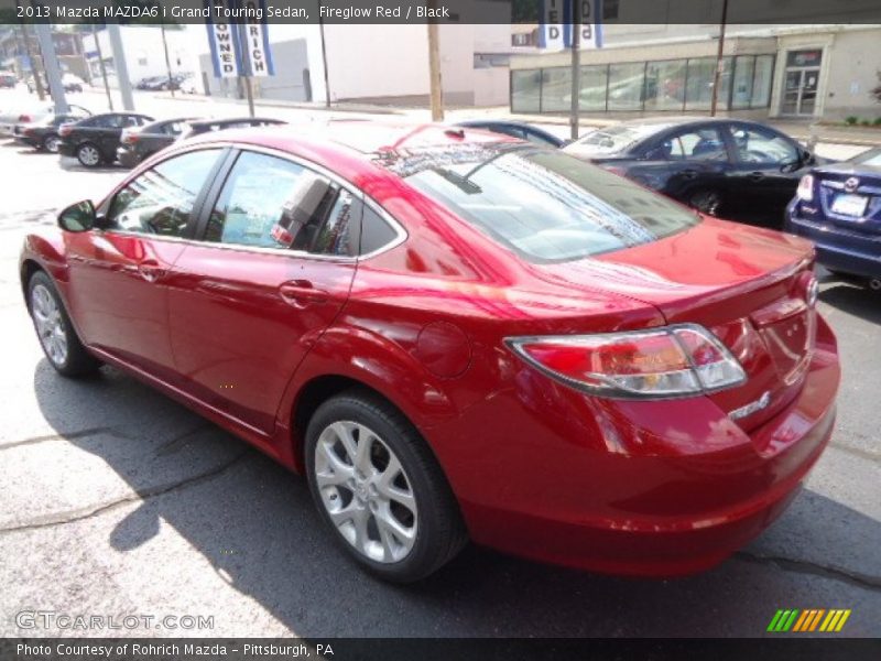Fireglow Red / Black 2013 Mazda MAZDA6 i Grand Touring Sedan