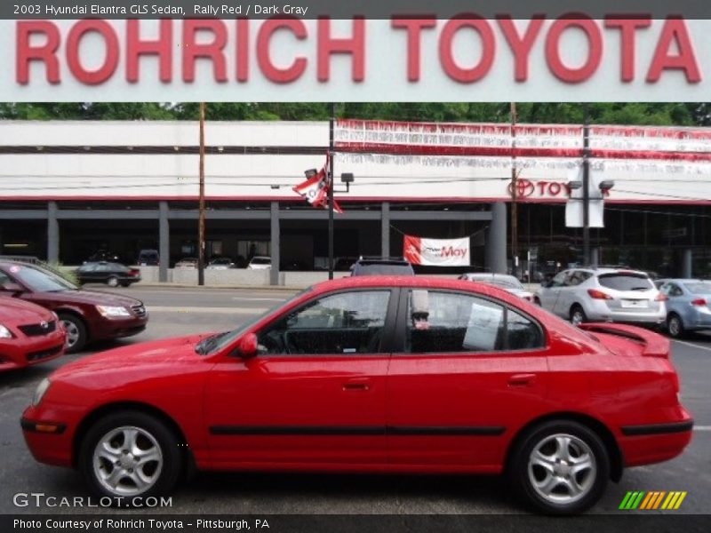 Rally Red / Dark Gray 2003 Hyundai Elantra GLS Sedan