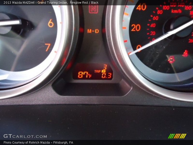 Fireglow Red / Black 2013 Mazda MAZDA6 i Grand Touring Sedan