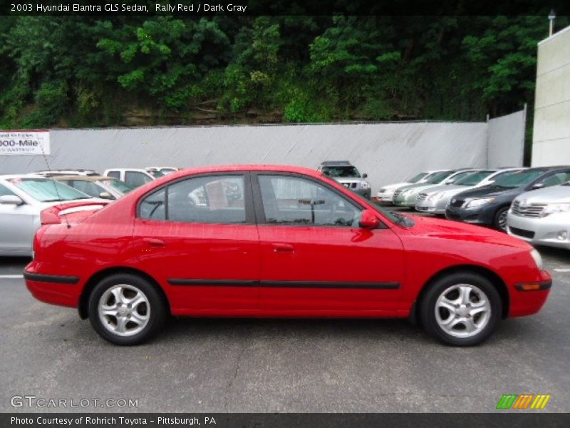 Rally Red / Dark Gray 2003 Hyundai Elantra GLS Sedan