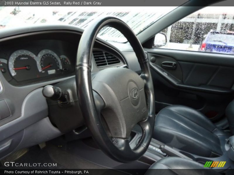 Rally Red / Dark Gray 2003 Hyundai Elantra GLS Sedan