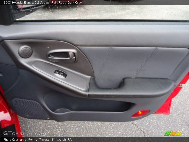 Rally Red / Dark Gray 2003 Hyundai Elantra GLS Sedan