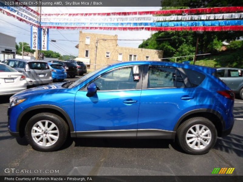 Sky Blue Mica / Black 2013 Mazda CX-5 Touring AWD