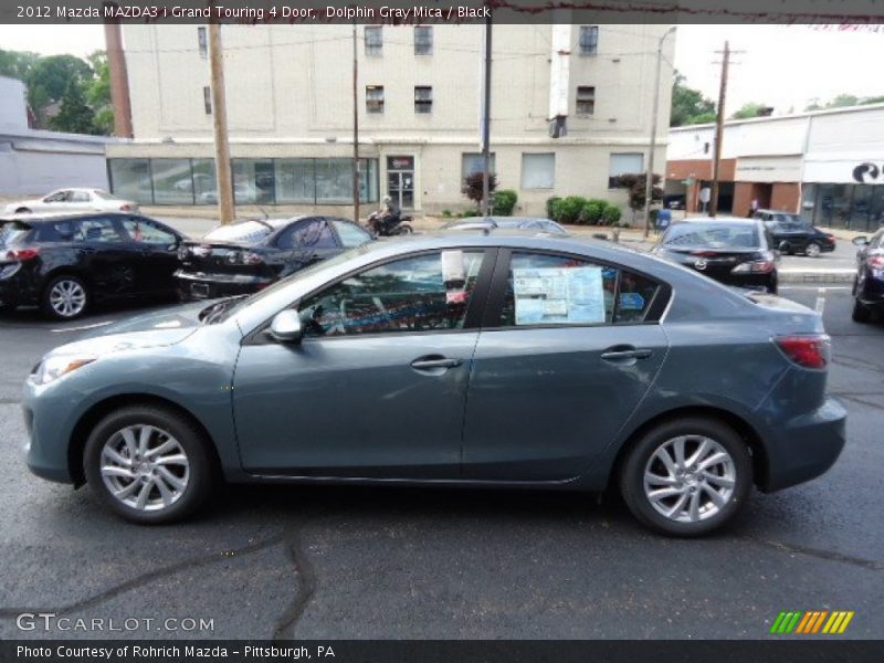 Dolphin Gray Mica / Black 2012 Mazda MAZDA3 i Grand Touring 4 Door