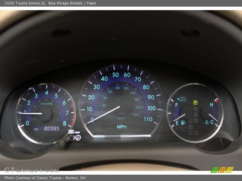 Blue Mirage Metallic / Fawn 2008 Toyota Sienna LE