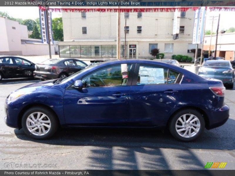 Indigo Lights Mica / Dune Beige 2012 Mazda MAZDA3 i Grand Touring 4 Door