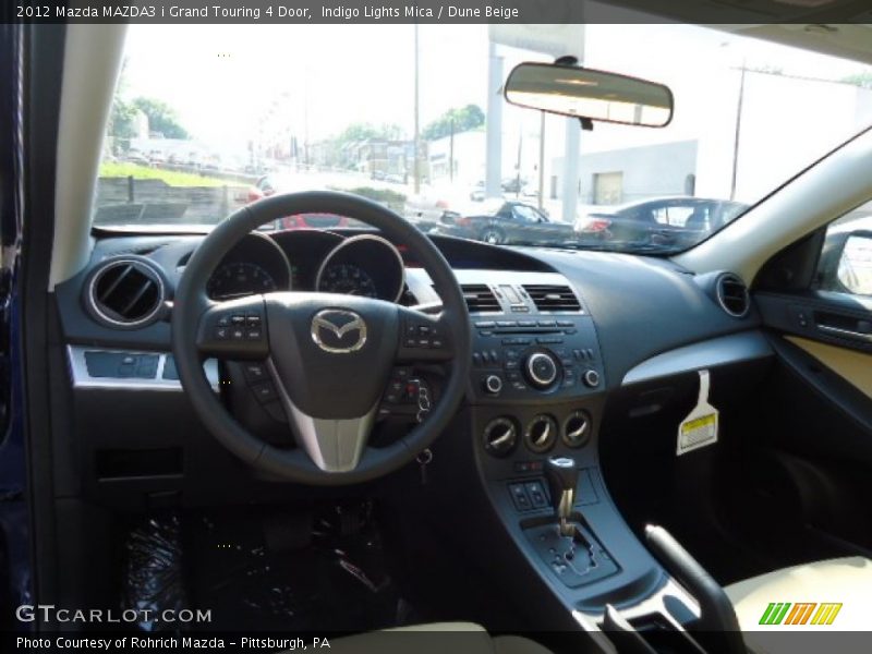 Indigo Lights Mica / Dune Beige 2012 Mazda MAZDA3 i Grand Touring 4 Door