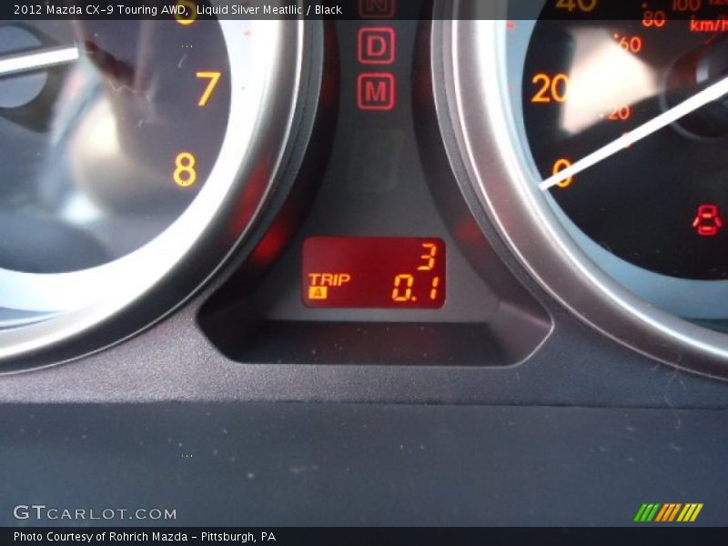 Liquid Silver Meatllic / Black 2012 Mazda CX-9 Touring AWD