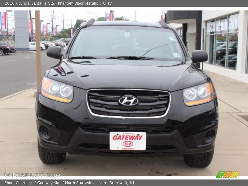 Phantom Black Metallic / Gray 2010 Hyundai Santa Fe GLS