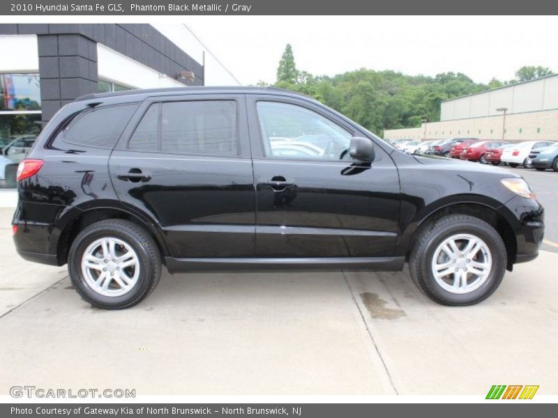 Phantom Black Metallic / Gray 2010 Hyundai Santa Fe GLS