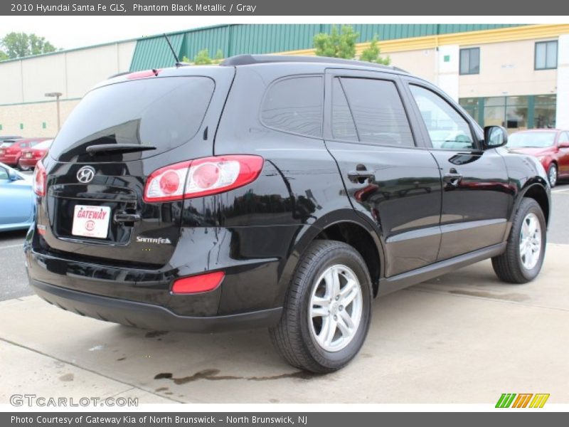 Phantom Black Metallic / Gray 2010 Hyundai Santa Fe GLS