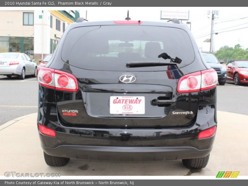 Phantom Black Metallic / Gray 2010 Hyundai Santa Fe GLS