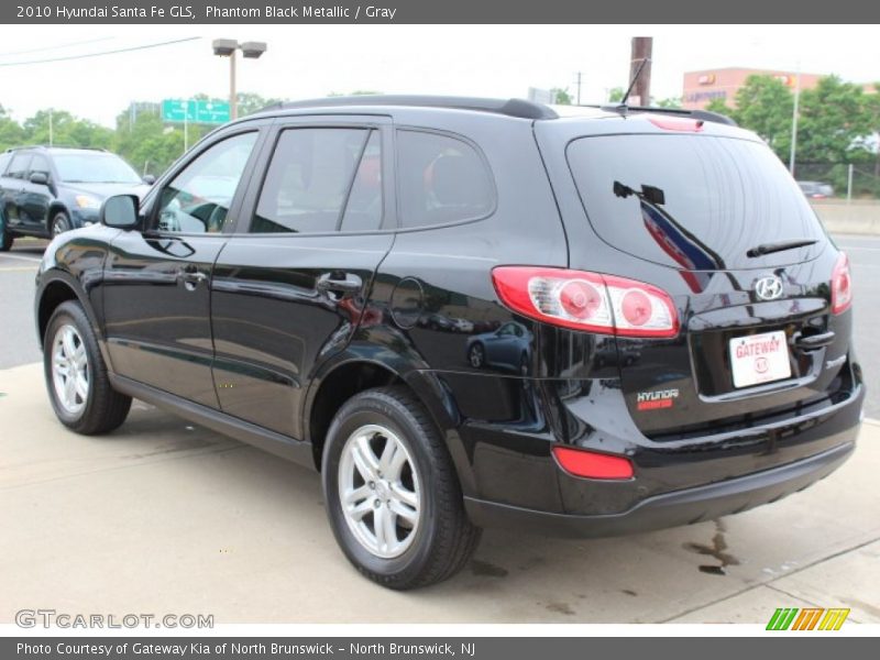 Phantom Black Metallic / Gray 2010 Hyundai Santa Fe GLS