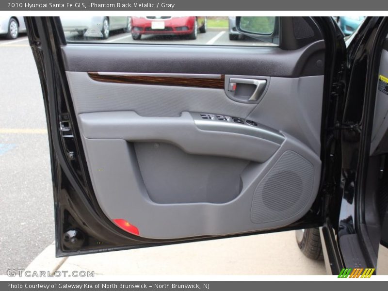 Phantom Black Metallic / Gray 2010 Hyundai Santa Fe GLS