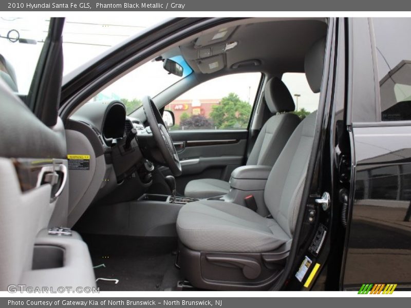 Phantom Black Metallic / Gray 2010 Hyundai Santa Fe GLS