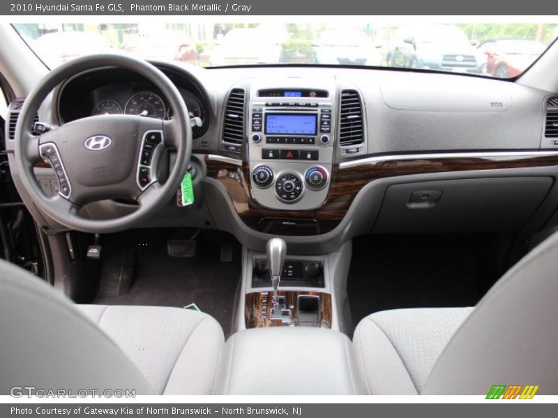 Phantom Black Metallic / Gray 2010 Hyundai Santa Fe GLS