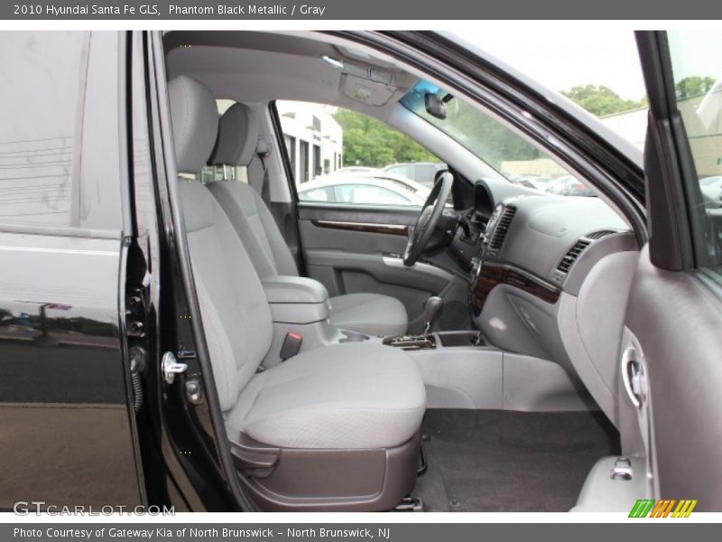 Phantom Black Metallic / Gray 2010 Hyundai Santa Fe GLS
