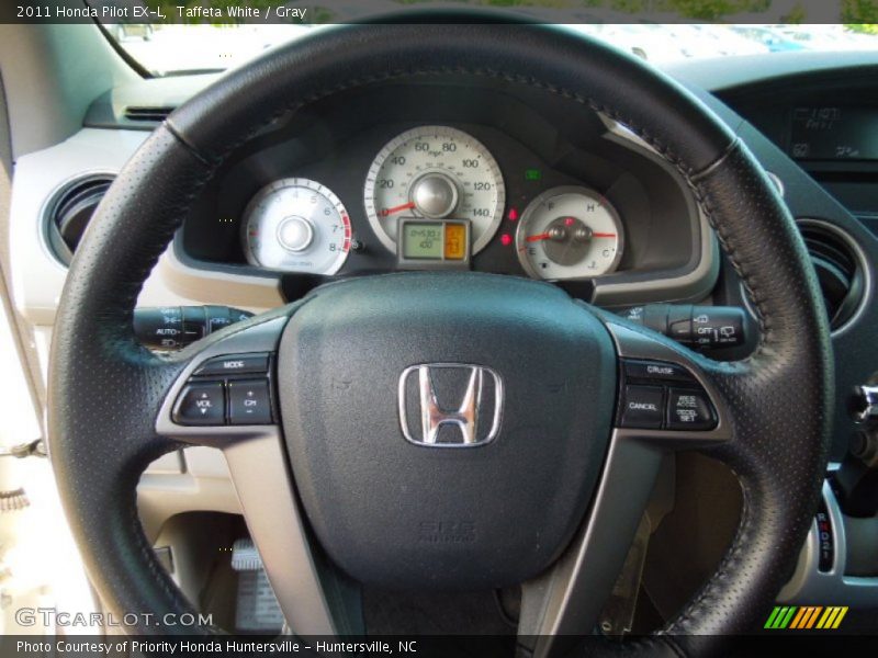Taffeta White / Gray 2011 Honda Pilot EX-L