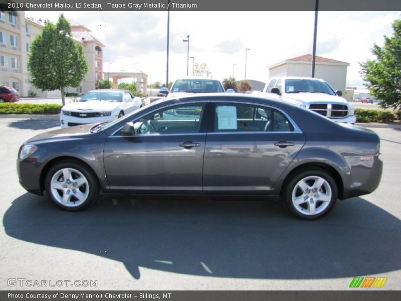 Taupe Gray Metallic / Titanium 2010 Chevrolet Malibu LS Sedan