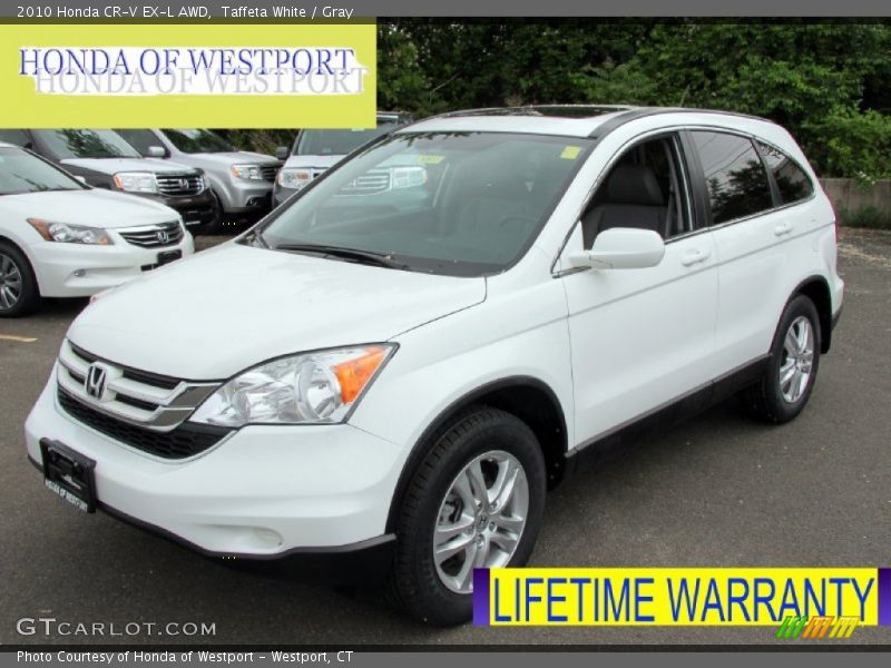 Taffeta White / Gray 2010 Honda CR-V EX-L AWD