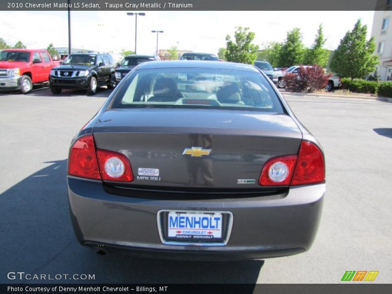 Taupe Gray Metallic / Titanium 2010 Chevrolet Malibu LS Sedan