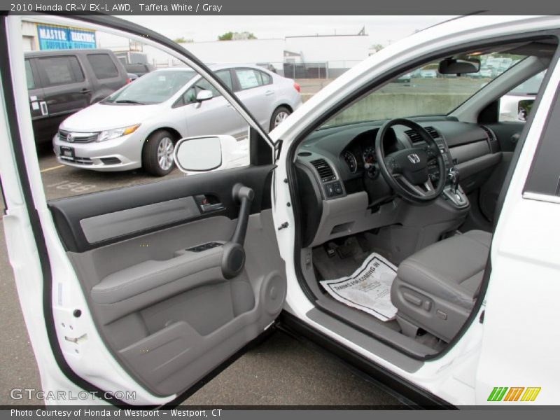 Taffeta White / Gray 2010 Honda CR-V EX-L AWD