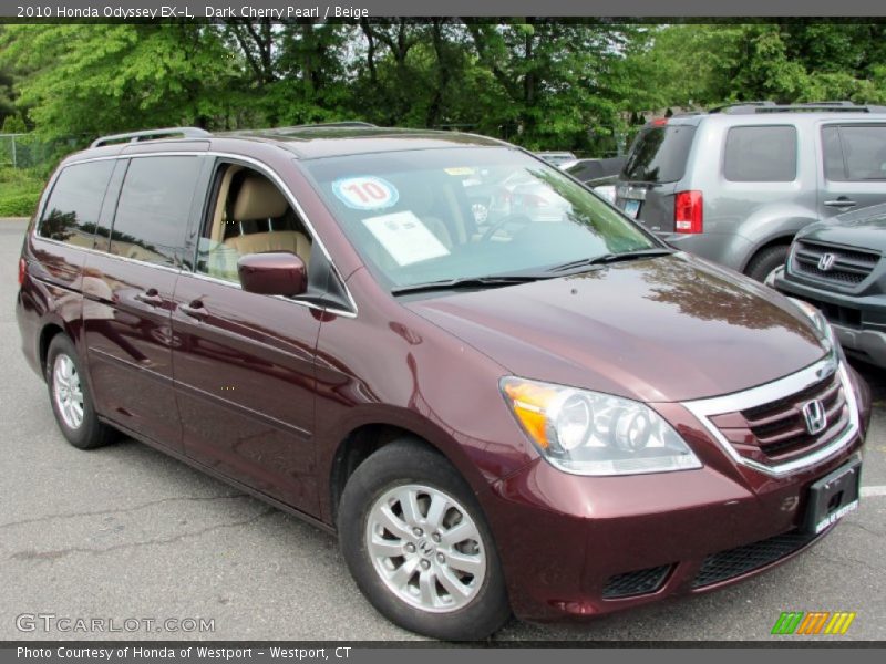 Dark Cherry Pearl / Beige 2010 Honda Odyssey EX-L