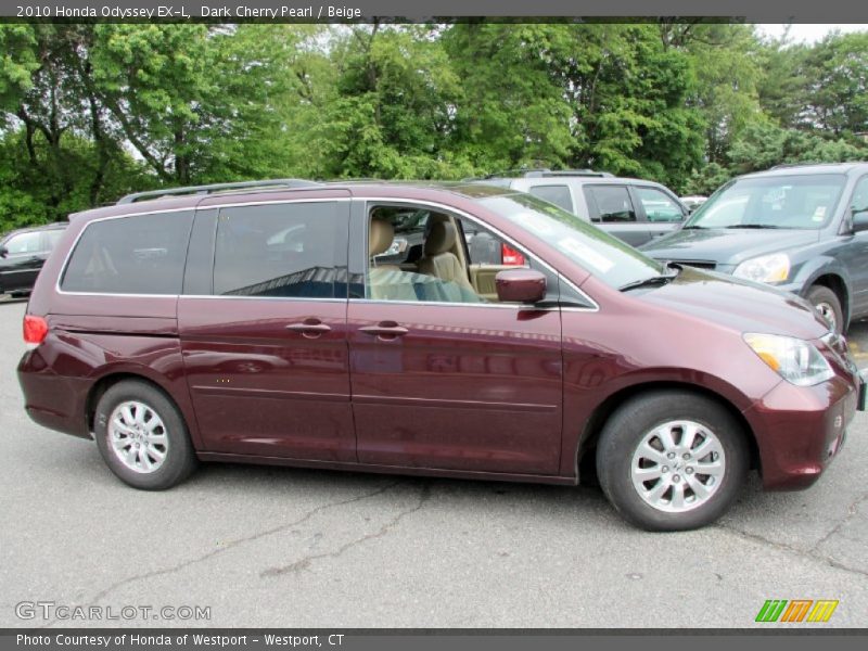 Dark Cherry Pearl / Beige 2010 Honda Odyssey EX-L