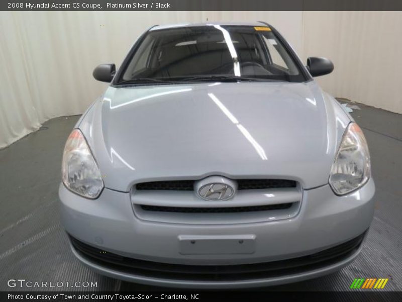Platinum Silver / Black 2008 Hyundai Accent GS Coupe