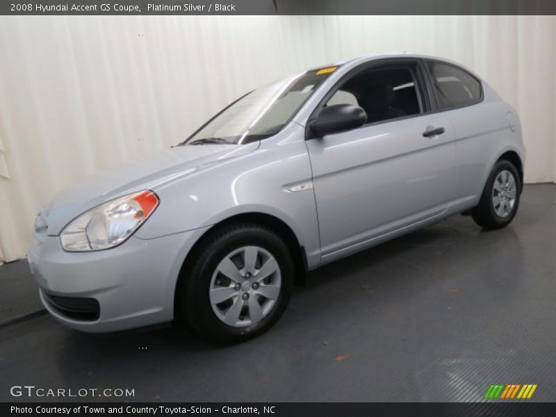 Platinum Silver / Black 2008 Hyundai Accent GS Coupe