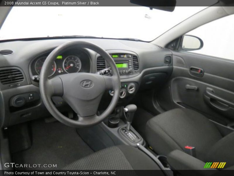 Platinum Silver / Black 2008 Hyundai Accent GS Coupe