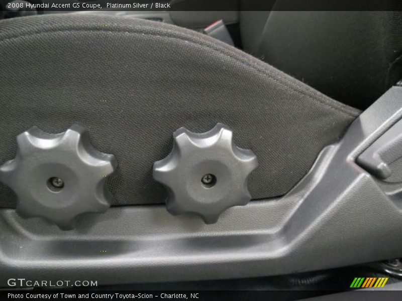 Platinum Silver / Black 2008 Hyundai Accent GS Coupe