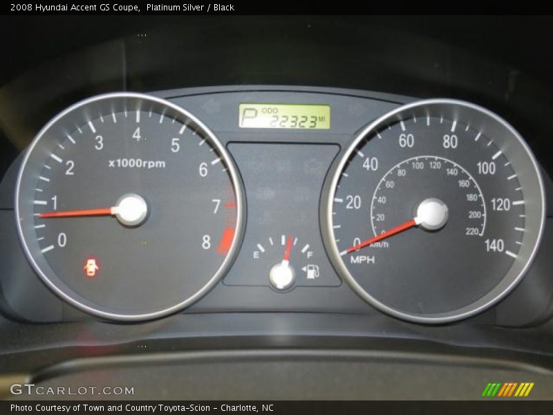 Platinum Silver / Black 2008 Hyundai Accent GS Coupe