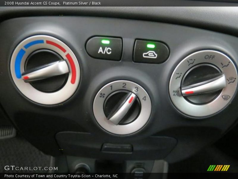 Platinum Silver / Black 2008 Hyundai Accent GS Coupe