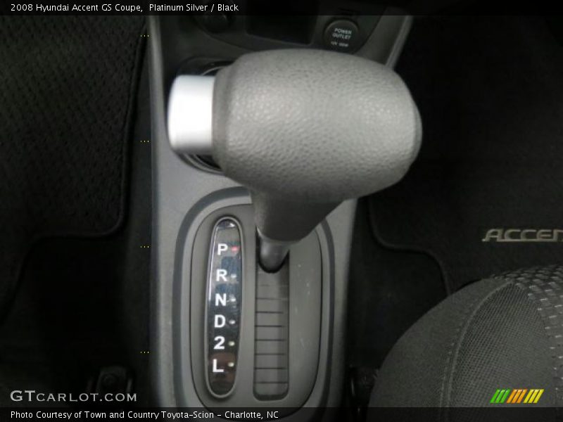 Platinum Silver / Black 2008 Hyundai Accent GS Coupe