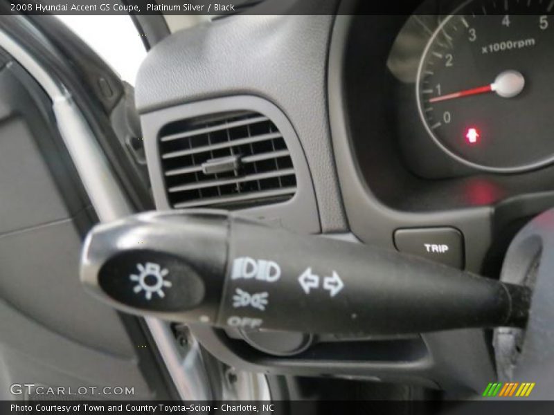 Platinum Silver / Black 2008 Hyundai Accent GS Coupe
