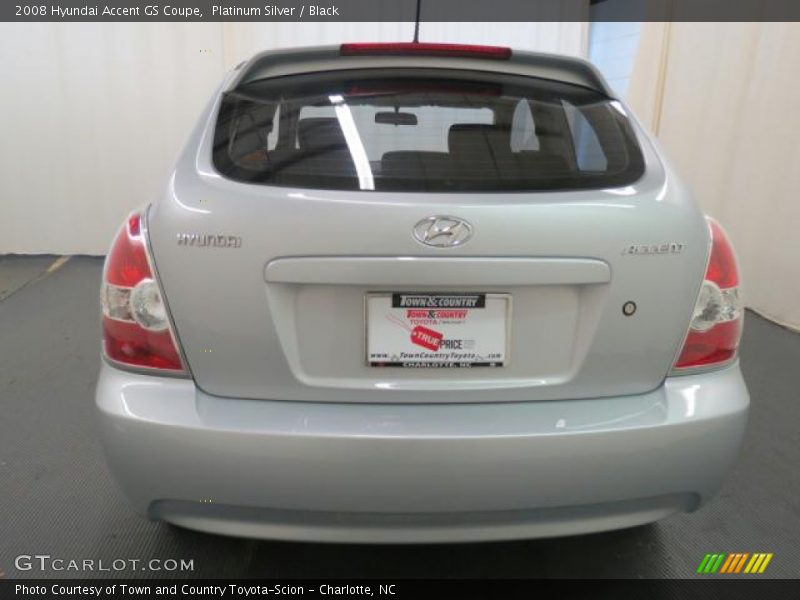 Platinum Silver / Black 2008 Hyundai Accent GS Coupe