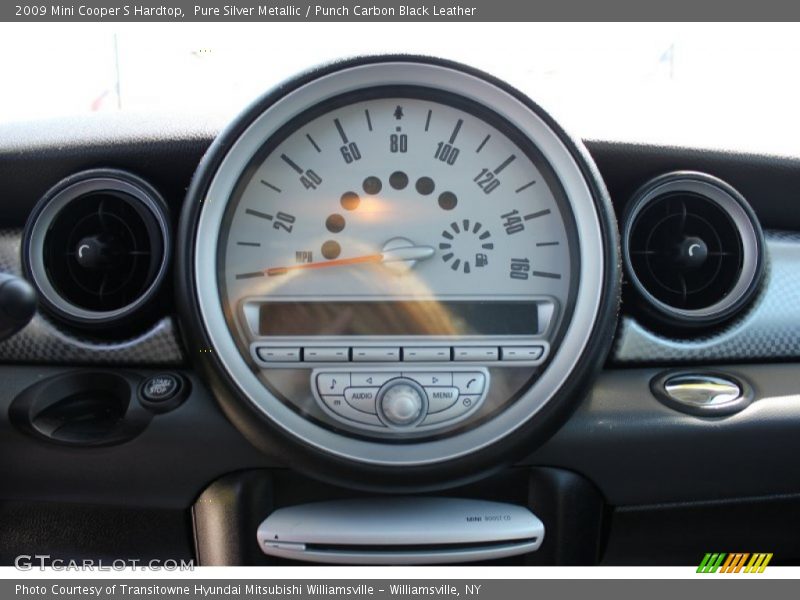 Pure Silver Metallic / Punch Carbon Black Leather 2009 Mini Cooper S Hardtop