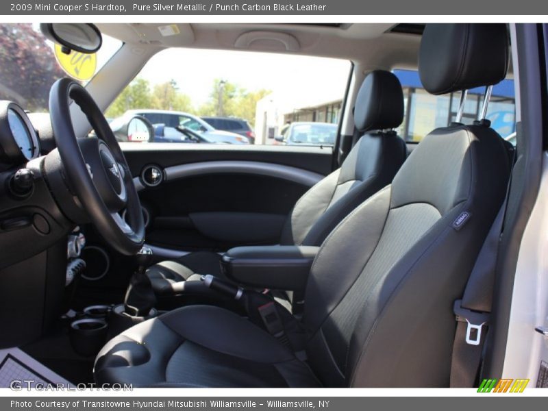 Pure Silver Metallic / Punch Carbon Black Leather 2009 Mini Cooper S Hardtop