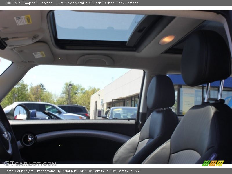 Pure Silver Metallic / Punch Carbon Black Leather 2009 Mini Cooper S Hardtop